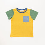 Load image into Gallery viewer, Colorblock Pocket Tee in Daffodil
