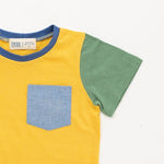 Load image into Gallery viewer, Colorblock Pocket Tee in Daffodil
