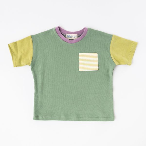 Relaxed Pocket Tee in Sorbet Colorblock