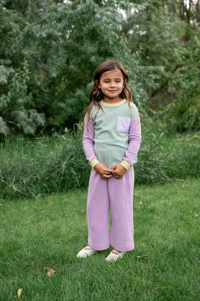 Gaucho Pant in Grape Terry