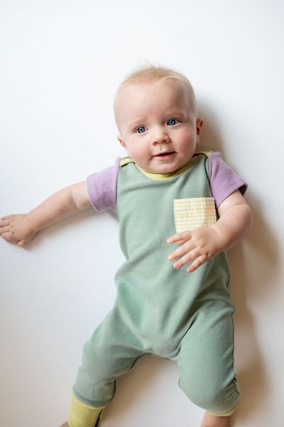 Zipper Romper in Sorbet Colorblock