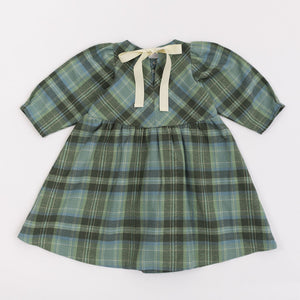 Birthday Dress in Laurel Plaid Flannel