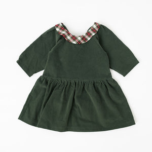 Celebration Dress in Evergreen Corduroy