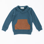 Load image into Gallery viewer, Bamboo Shawl Collar Sweatshirt in Chestnut Bluegrass
