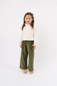 Corduroy Gaucho Pant in Olive