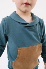 Load image into Gallery viewer, Bamboo Shawl Collar Sweatshirt in Chestnut Bluegrass
