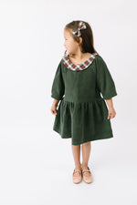 Load image into Gallery viewer, Celebration Dress in Evergreen Corduroy
