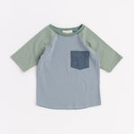 Load image into Gallery viewer, Raglan Pocket Tee in Sage Daydream
