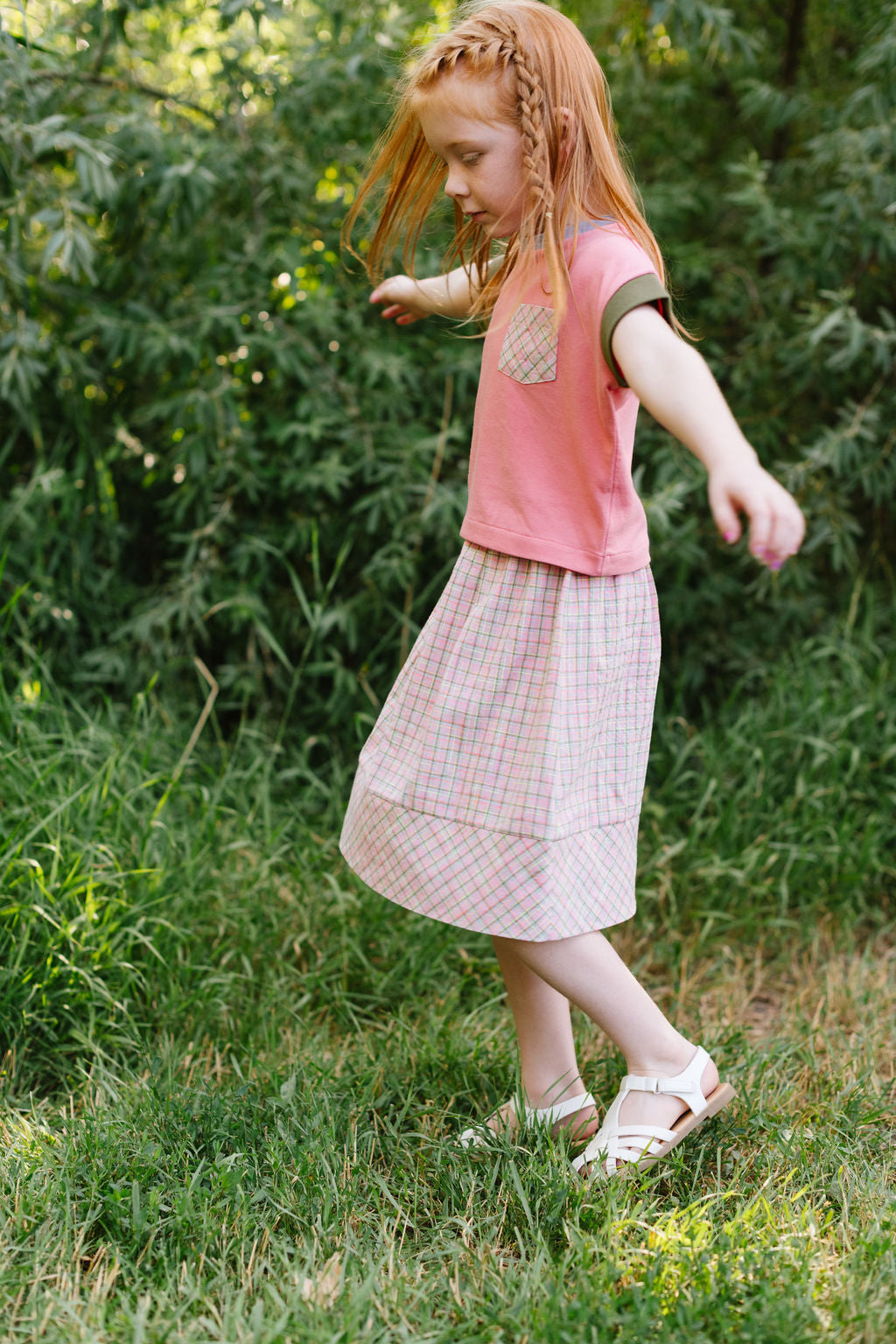 Midi Skirt in Malibu Plaid