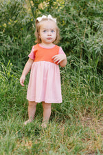 Load image into Gallery viewer, Playground Dress in Rose Colorblock
