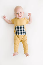 Load image into Gallery viewer, Bamboo Zipper Romper in Buttercup
