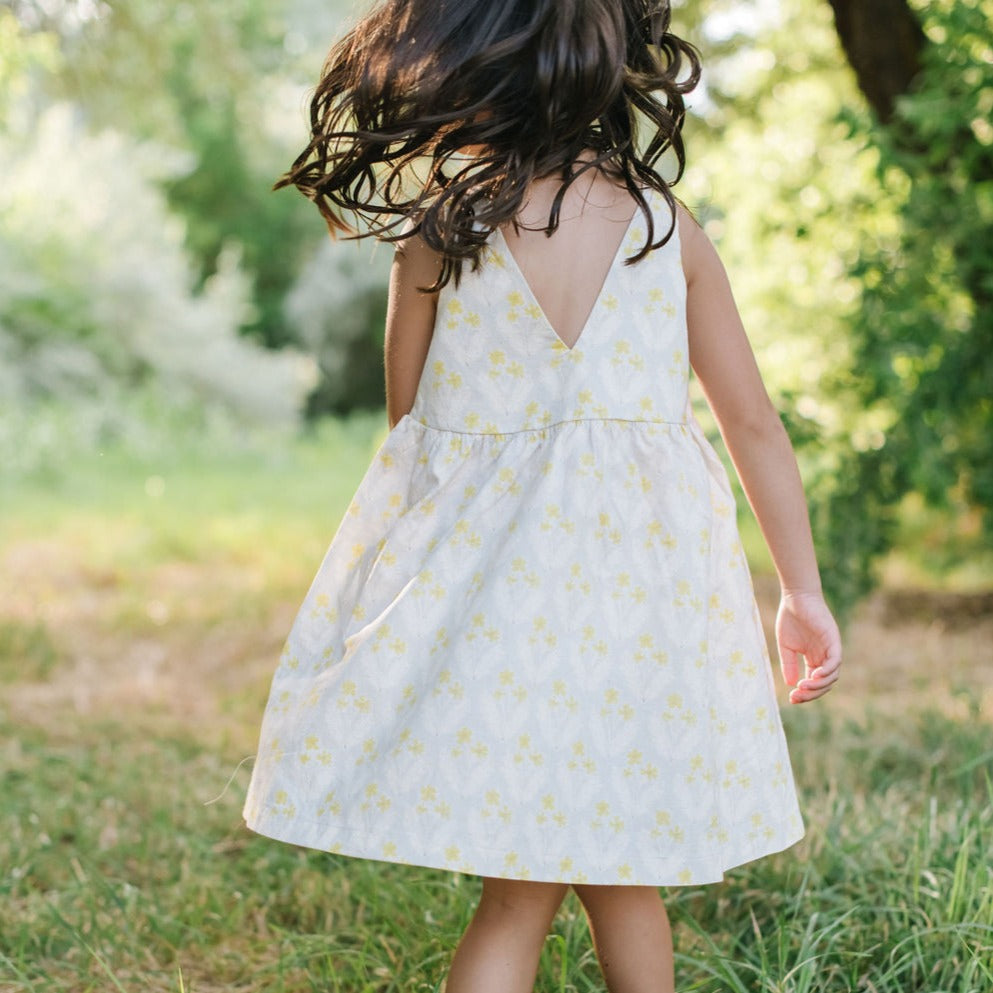 Weekend Dress in Citron Blooms